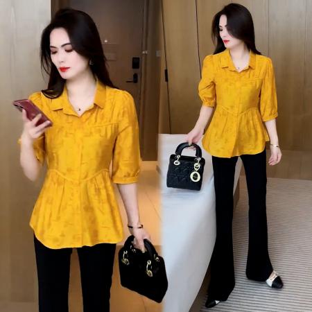 BY10478# 高级感时尚洋气衬衫女春夏季新款宽松显瘦气质百搭上衣 服裝批發女裝批發服飾貨源