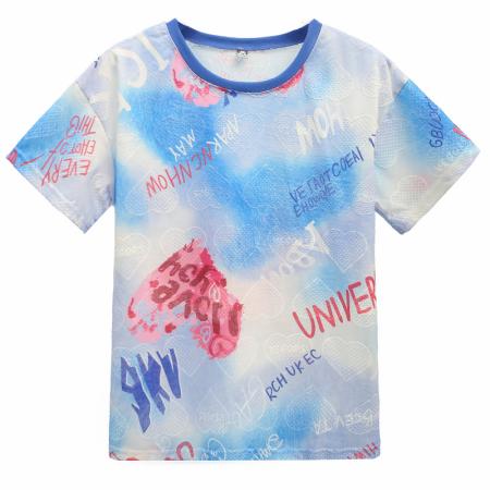 BY10498# 夏季新款欧货版宽松个性洋气短袖t恤女3D质感时尚小众上衣女 服裝批發女裝批發服飾貨源