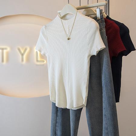 BY10524# 大码女装韩版春季新高级潮流设计显瘦修身针织衫上衣 服裝批發女裝批發服飾貨源