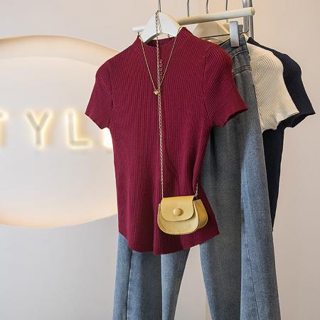 BY10524# 大码女装韩版春季新高级潮流设计显瘦修身针织衫上衣 服裝批發女裝批發服飾貨源