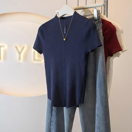 BY10524# 大码女装韩版春季新高级潮流设计显瘦修身针织衫上衣 服裝批發女裝批發服飾貨源