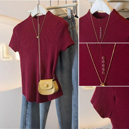 BY10524# 大码女装韩版春季新高级潮流设计显瘦修身针织衫上衣 服裝批發女裝批發服飾貨源