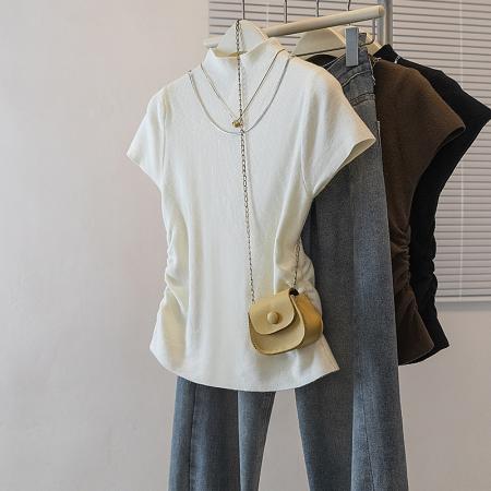 BY10526# 大码女装春季新款韩版高级潮流设计感显瘦修收身针织上衣 服裝批發女裝批發服飾貨源