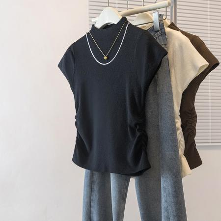 BY10526# 大码女装春季新款韩版高级潮流设计感显瘦修收身针织上衣 服裝批發女裝批發服飾貨源