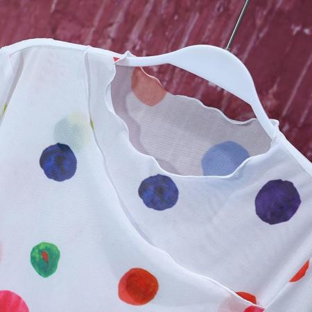 BY10530# 网红假两件网纱波点轻奢打底衫韩版修身T恤新款时尚外穿慵懒上衣 服裝批發女裝批發服飾貨源