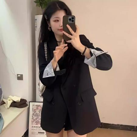BY10581# 高级感西装外套女小个子春季新款韩版宽松休闲气质百搭西服 服裝批發女裝批發服飾貨源