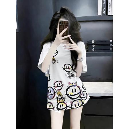 BY10606# 白色短袖恤女夏季宽松纯棉新款今年流行的超好看潮牌别致上衣 服裝批發女裝批發服飾貨源