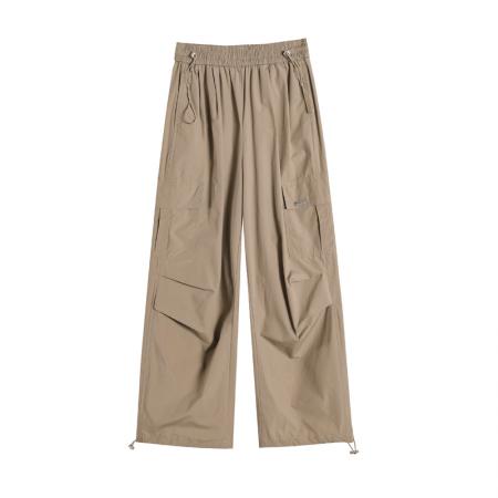 BY10627# 夏季新款速干工装裤女薄款高腰透气速干裤九分哈伦运动裤 服裝批發女裝批發服飾貨源