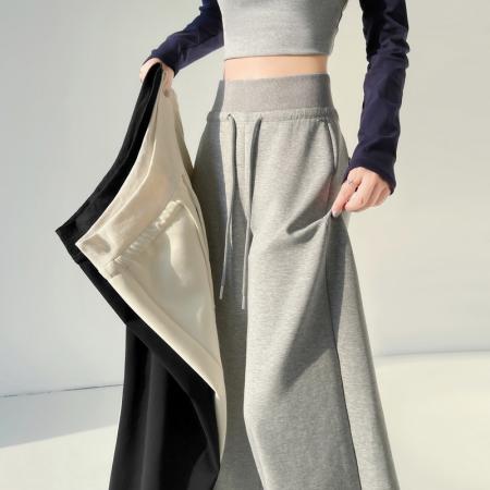 BY10633# 春夏新款高腰阔腿卫裤直筒休闲拖地裤运动休闲裤女 服裝批發女裝批發服飾貨源