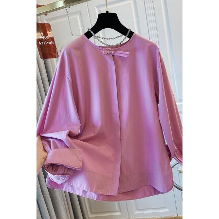 BY10637# 新中式盘扣衬衫女法式小众超仙秋季新款厅里厅气上衣 服裝批發女裝批發服飾貨源