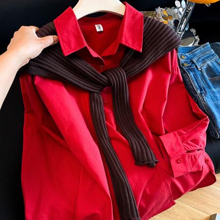 BY10639# 洋气软糯减龄高级感紫色衬衫女新款休闲时尚披肩衬衣 服裝批發女裝批發服飾貨源