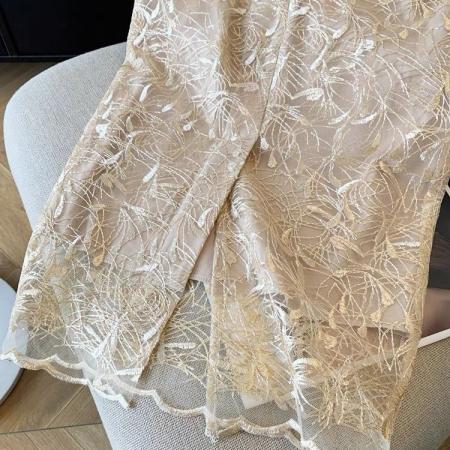 BY10664# 高档蕾丝半身裙高腰立体绣花上档次高端气质复古一步裙包臀裙 服裝批發女裝批發服飾貨源