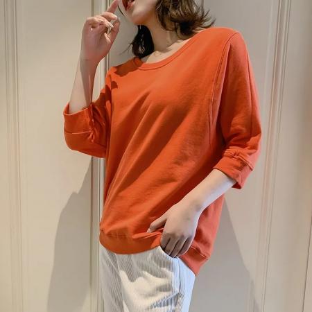 BY10668# T恤女装新款韩版宽松百搭春夏季七分中袖内搭打底上衣潮秋冬 服裝批發女裝批發服飾貨源