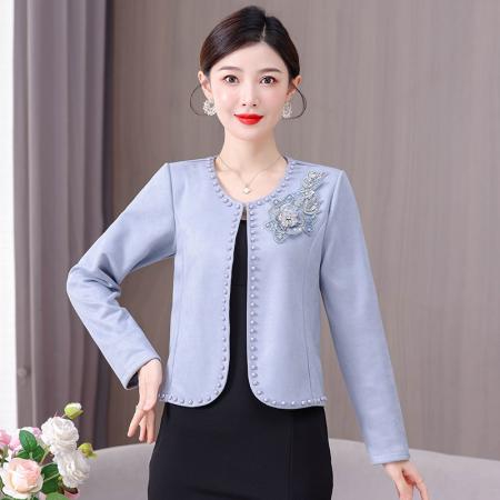 BY10711# 春秋新款小香风外套时尚百搭M-4XL 服裝批發女裝批發服飾貨源