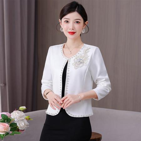 BY10711# 春秋新款小香风外套时尚百搭M-4XL 服裝批發女裝批發服飾貨源