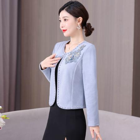 BY10711# 春秋新款小香风外套时尚百搭M-4XL 服裝批發女裝批發服飾貨源