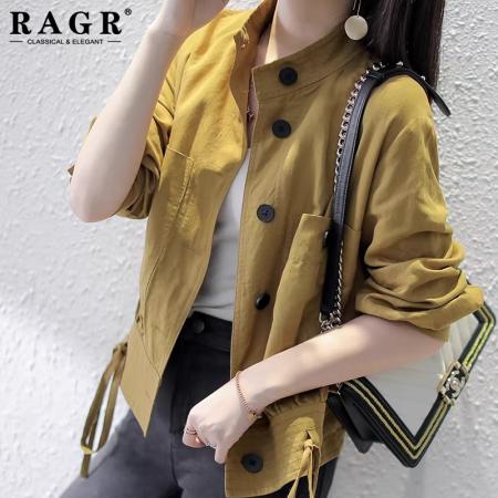 BY10725# 新款法式夹克工装修身显瘦上衣秋冬短款立领百搭外套女 服裝批發女裝批發服飾貨源