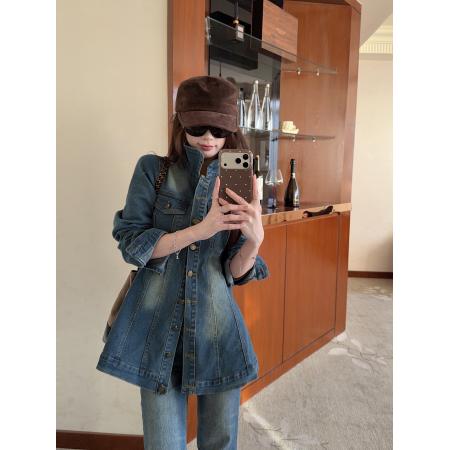 BY10728# 早春一整套超火又酷又飒高级感牛仔外套裤子两件套装 服裝批發女裝批發服飾貨源