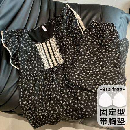 BY10771# 云朵棉睡衣女夏女士圆领短长套甜美可爱少女家居服套装 服裝批發女裝批發服飾貨源