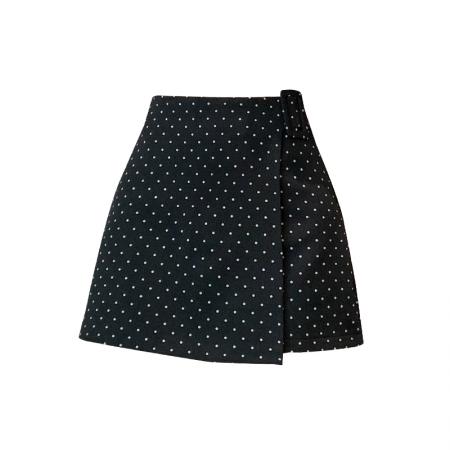 BY10800# 波点短裙女春夏款高腰a字裙包臀裙半身裙 服裝批發女裝批發服飾貨源