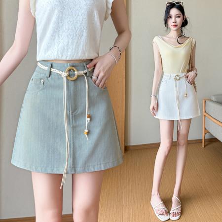 BY10801# 高腰a字半身裙女春夏款款高腰显瘦包臀休闲短裙 服裝批發女裝批發服飾貨源
