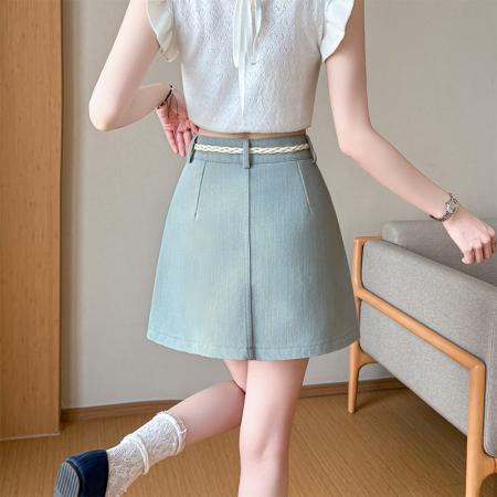 BY10801# 高腰a字半身裙女春夏款款高腰显瘦包臀休闲短裙 服裝批發女裝批發服飾貨源