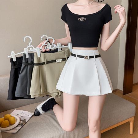 BY10804# 西装百褶裙女春夏款包臀短裙小个子a字半身裙裤 服裝批發女裝批發服飾貨源