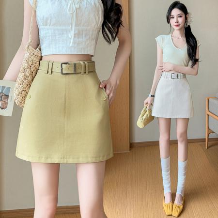 BY10805# 韩版高腰西装半身裙女春夏款休闲a字包臀短裙子 服裝批發女裝批發服飾貨源
