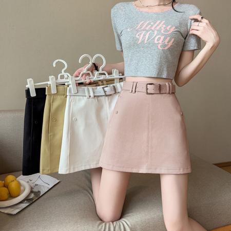 BY10805# 韩版高腰西装半身裙女春夏款休闲a字包臀短裙子 服裝批發女裝批發服飾貨源