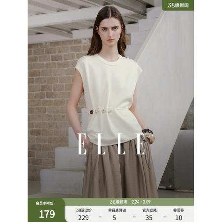 BY10806# 米白高级感圆领无袖短袖女春季新款内搭宽肩休闲内搭t恤 服裝批發女裝批發服飾貨源