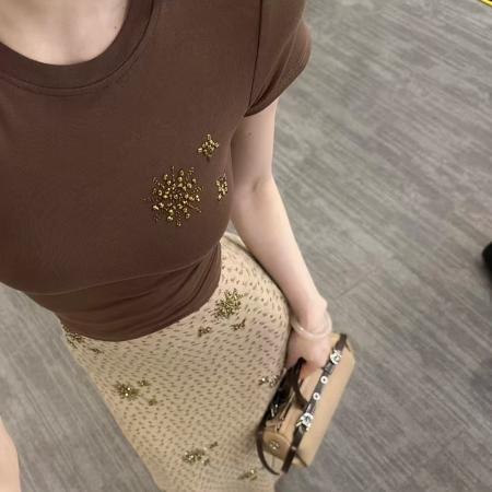 BY10807# 新款夏季时尚洋气设计感条纹休闲短袖两件套潮 服裝批發女裝批發服飾貨源