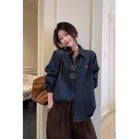 BY10830# 小马刺绣复古...