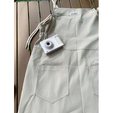 BY10834# 休闲背带短裤学生穿搭设计感吊带工装连衣裤女套装 服裝批發女裝批發服飾貨源