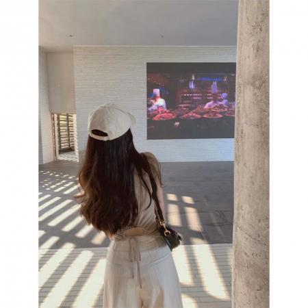 BY10868# 娇娇气绑带针织短袖t女春夏圆领套头短款针织上衣 服裝批發女裝批發服飾貨源