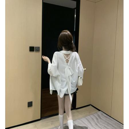 BY10894# 瑞茜韩系学姐夏季休闲小众宽松时尚衬衫上衣 服裝批發女裝批發服飾貨源