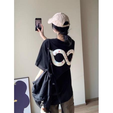 BY10921# 纯棉原版刺绣品质升级美式设计百搭潮流新款夏季女短袖 服裝批發女裝批發服飾貨源