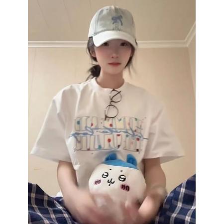 BY10921# 纯棉原版刺绣品质升级美式设计百搭潮流新款夏季女短袖 服裝批發女裝批發服飾貨源