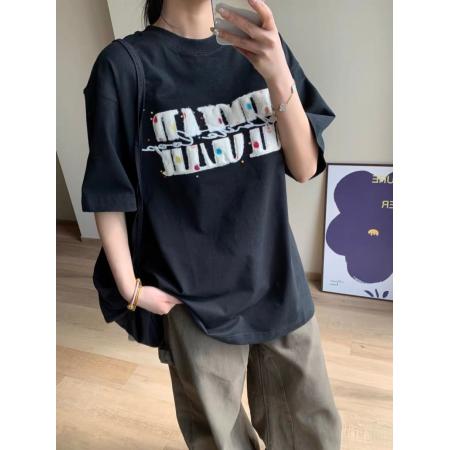 BY10921# 纯棉原版刺绣品质升级美式设计百搭潮流新款夏季女短袖 服裝批發女裝批發服飾貨源