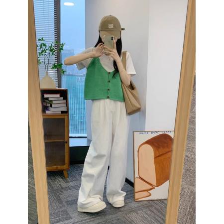 BY10932# 夏季韩系纽扣吊带背心新款短款别致叠搭外穿马甲上衣小个子 服裝批發女裝批發服飾貨源