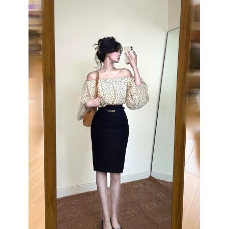 BY10941# 今年流行的爆款女装新款韩版一字肩宽松洋气衬衫衬衣巨好看小衫潮 服裝批發女裝批發服飾貨源