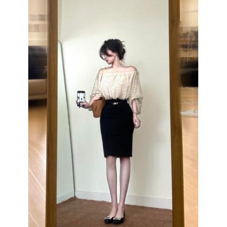 BY10941# 今年流行的爆款女装新款韩版一字肩宽松洋气衬衫衬衣巨好看小衫潮 服裝批發女裝批發服飾貨源