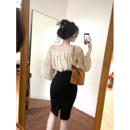 BY10941# 今年流行的爆款女装新款韩版一字肩宽松洋气衬衫衬衣巨好看小衫潮 服裝批發女裝批發服飾貨源