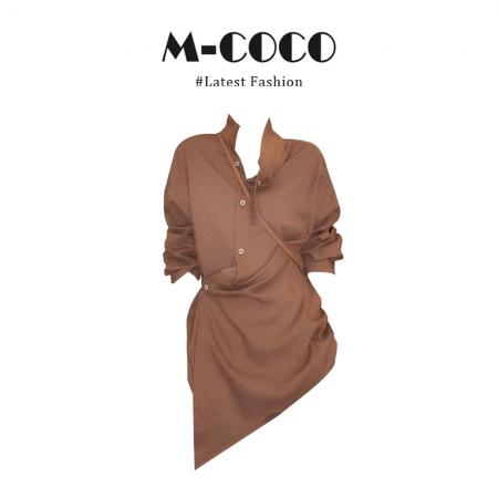 设计感立领不规则单排扣衬衫女春季新款收腰百搭上衣  服裝批發女裝批發服飾貨源