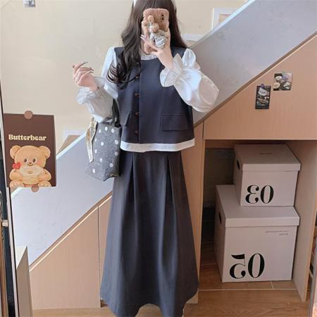 大码女装秋季新款韩版复古气质套...