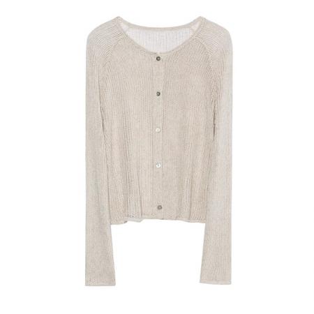 BY11003# 慵懒范捕梦网开衫天丝亚麻手工挑洞镂空针织开衫女空调防晒衫  服裝批發女裝批發服飾貨源