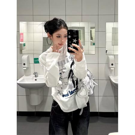 纯棉印花长袖T恤女  服裝批發女裝批發服飾貨源