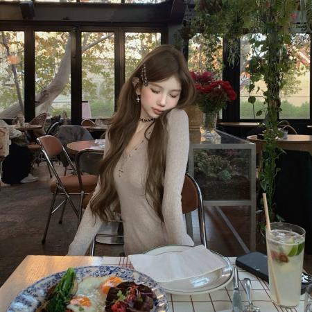 反叛因子美式复古V领修身长袖T恤女内搭打底衫上衣春  服裝批發女裝批發服飾貨源