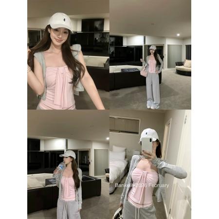 松弛time'莫代尔天丝开衫抹胸  服裝批發女裝批發服飾貨源