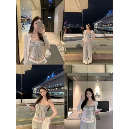 松弛time'莫代尔天丝开衫抹胸  服裝批發女裝批發服飾貨源