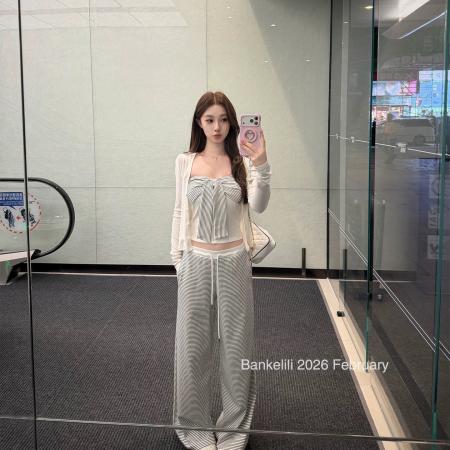 松弛time'莫代尔天丝开衫抹胸  服裝批發女裝批發服飾貨源